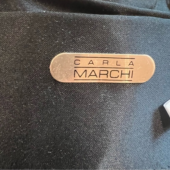 Vintage Carla Marchi Black Satin Pleated Crossbody Clutch Evening Bag - Picture 10 of 12